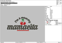 Mamacitatext Embroidery File 6 sizes