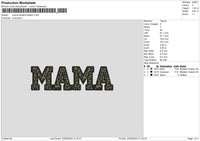 Mama Leopard 01 Embroidery File 6 sizes