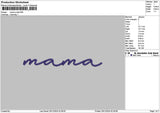 Mamatext 03 Embroidery File 6 sizes