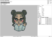 Manga Embro Embroidery File 6 sizes