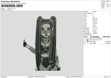 Manga V1 Embroidery File 6 sizes