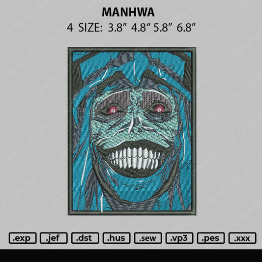 Manhwa Embroidery File 4 size
