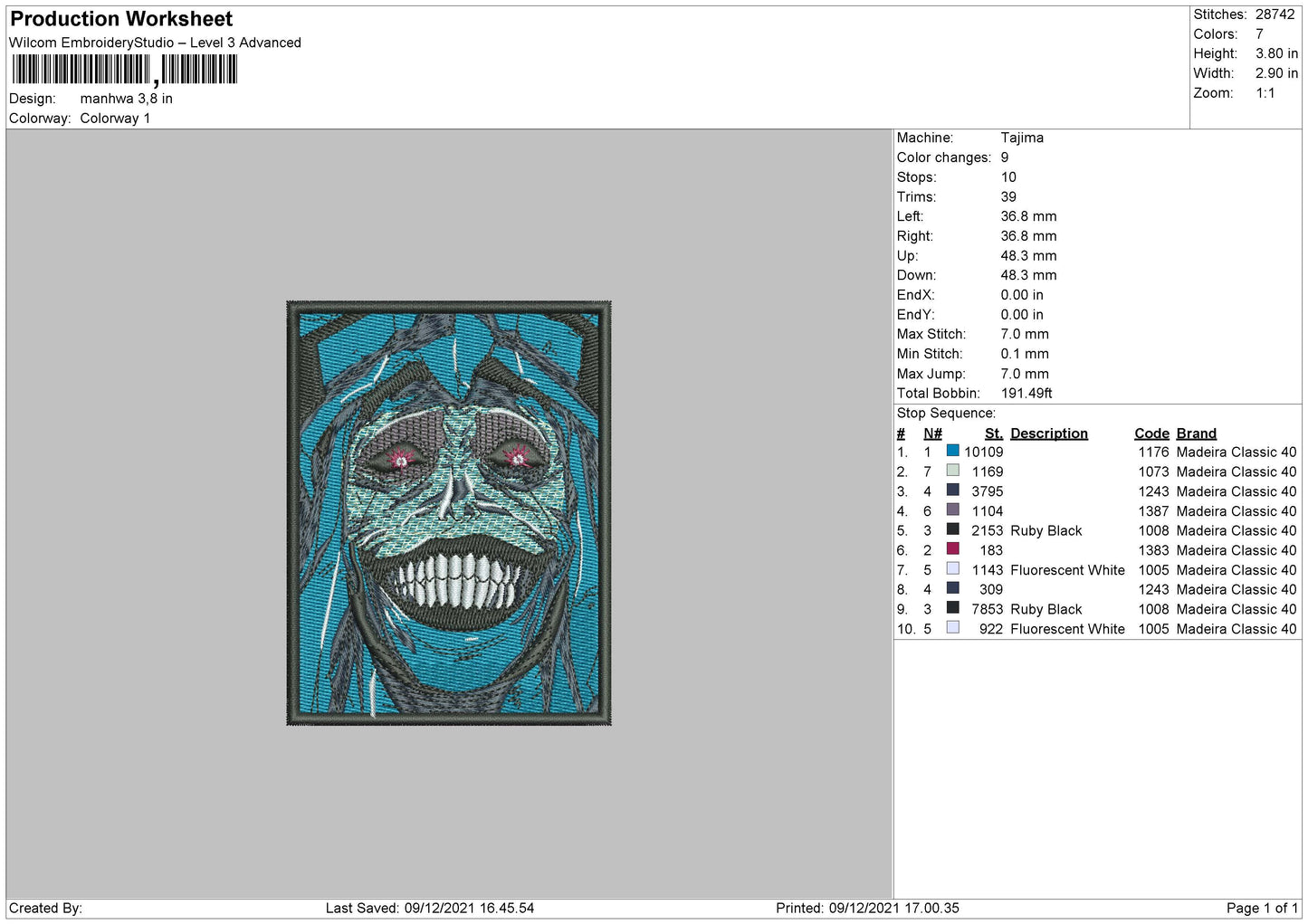 Manhwa Embroidery File 4 size