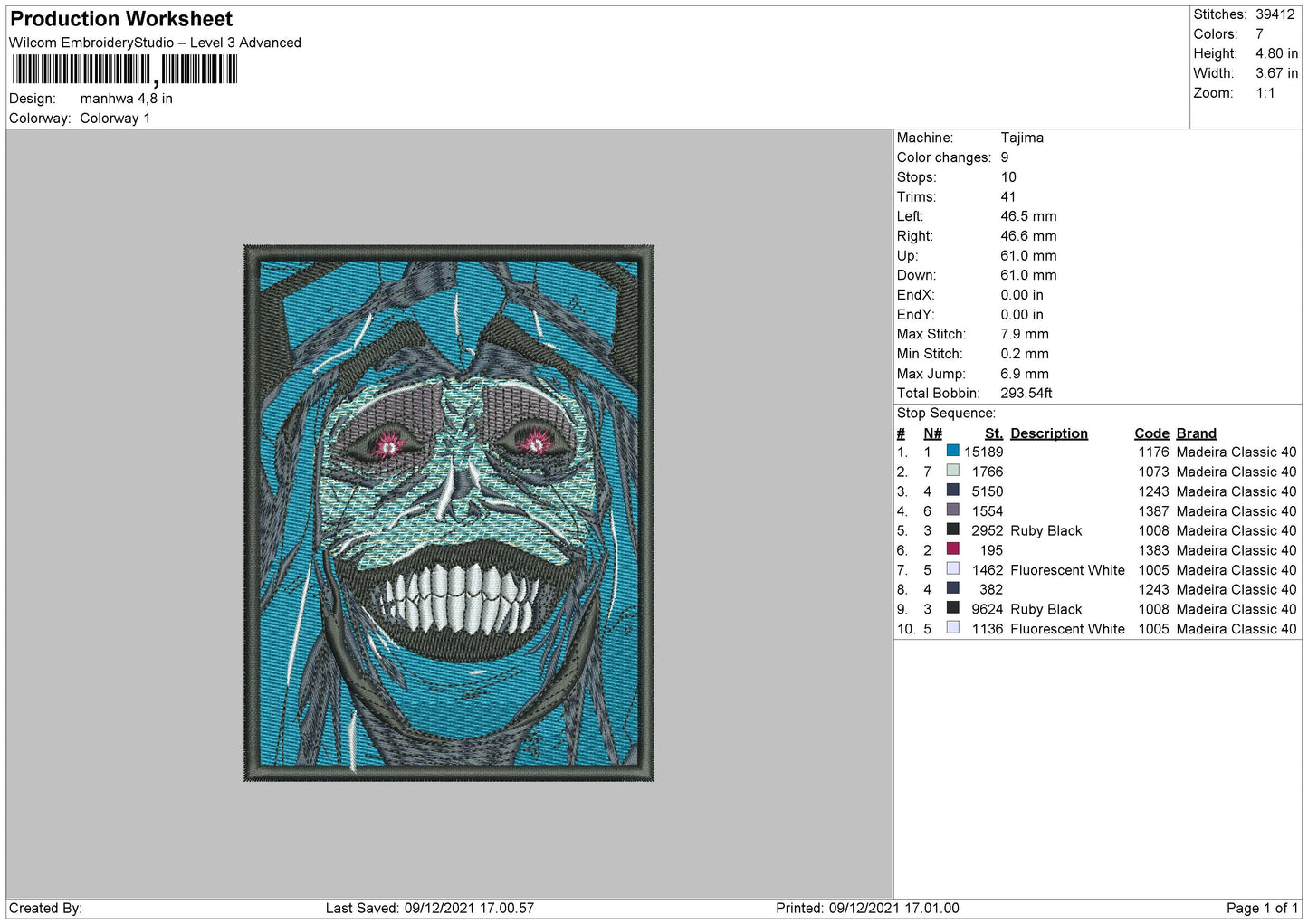 Manhwa Embroidery File 4 size