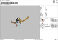 Basketball 14 Embroidery File 4 size