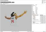 Basketball 14 Embroidery File 4 size