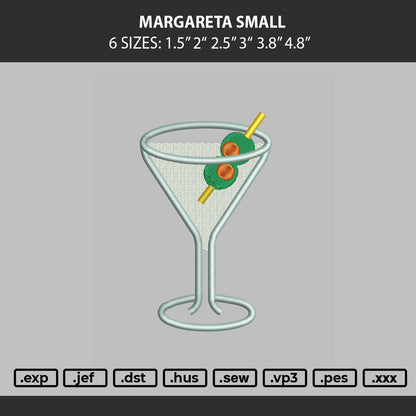 Margareta Small Embroidery Machine Design File 6 sizes