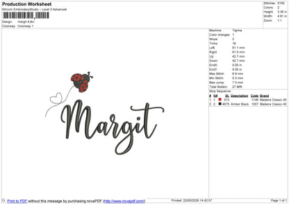 ALL NAMES Embroidery File 6 size