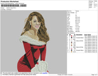 Mariah Carey Embroidery File 4 size