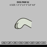 Dog Paw 02 Embroidery File 6 sizes