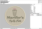 Cuptext Embroidery File 6 sizes