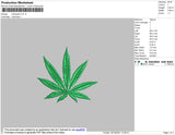 Marijuana Embroidery File 4 size