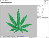 Marijuana Embroidery File 4 size