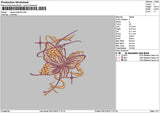 Maroon Butterfly Embroidery File 6 sizes
