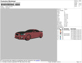Maroon Car Embroidery File 4 size