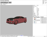 Maroon Car Embroidery File 4 size