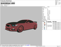 Maroon Car Embroidery File 4 size
