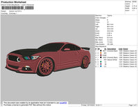 Maroon Car Embroidery File 4 size