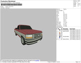 Maroon Truck Embroidery File 4 size
