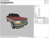 Maroon Truck Embroidery File 4 size