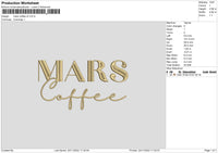 Marscoffee V2 Embroidery File 6 sizes