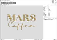 Marscoffee V2 Embroidery File 6 sizes