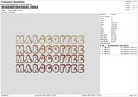 Mars Coffee V3 Embroidery File 6 sizes