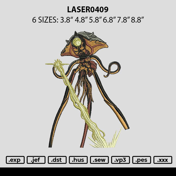 Laser0409 Embroidery File 6 sizes