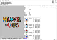 Marvel Embroidery File 4 size