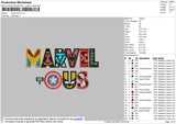 Marvel Embroidery File 4 size