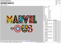 Marvel Embroidery File 4 size