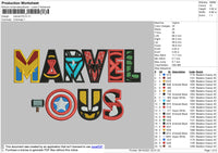 Marvel Embroidery File 4 size