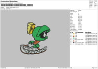 Marvin Looney Tunes Embroidery File 4 size