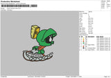 Marvin Looney Tunes Embroidery File 4 size