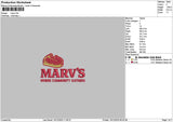 Marvstext Embroidery File 6 sizes