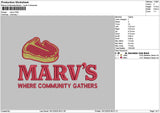 Marvstext Embroidery File 6 sizes