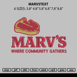 Marvstext Embroidery File 6 sizes