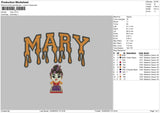 Mary Embroidery File 5 sizes