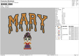 Mary Embroidery File 5 sizes
