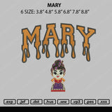 Mary Embroidery File 5 sizes