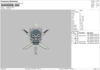 Mask0504 Embroidery File 6 sizes
