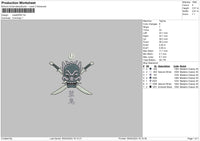 Mask0504 Embroidery File 6 sizes