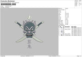 Mask0504 Embroidery File 6 sizes