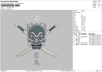 Mask0504 Embroidery File 6 sizes