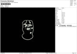 Mask V1 Embroidery File 5 size