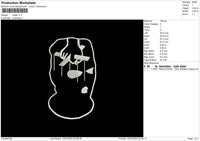Mask V1 Embroidery File 5 size