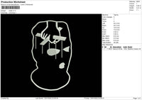 Mask V1 Embroidery File 5 size