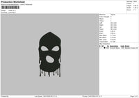 Mask V2 Embroidery File 5 size