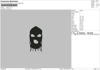 Mask V2 Embroidery File 5 size