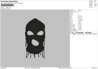 Mask V2 Embroidery File 5 size